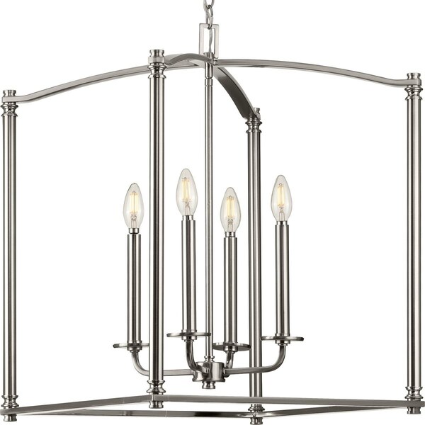 Progress Lighting Winslett Collection Brushed Nickel Four-Light Foyer P500240-009 - main